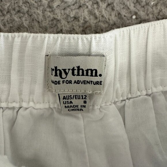 Rhythm Linen Pants White Trousers Lined Tailored Retails $80 - Picture 13 of 16